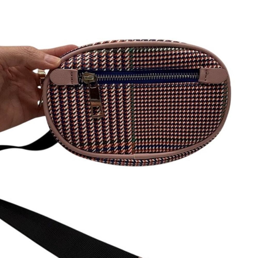 Like Dreams Plaid Convertible Belt Bag Crossbody Fanny Pack Multicolor One Size - Picture 9 of 12